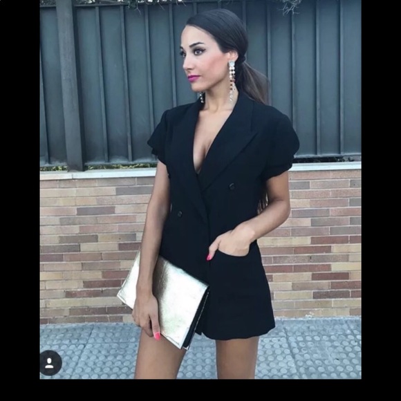 zara black short jacket